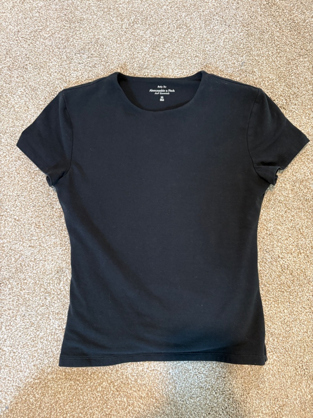 Abercrombie & Fitch Black Double-Lined Baby Tee - Size XS